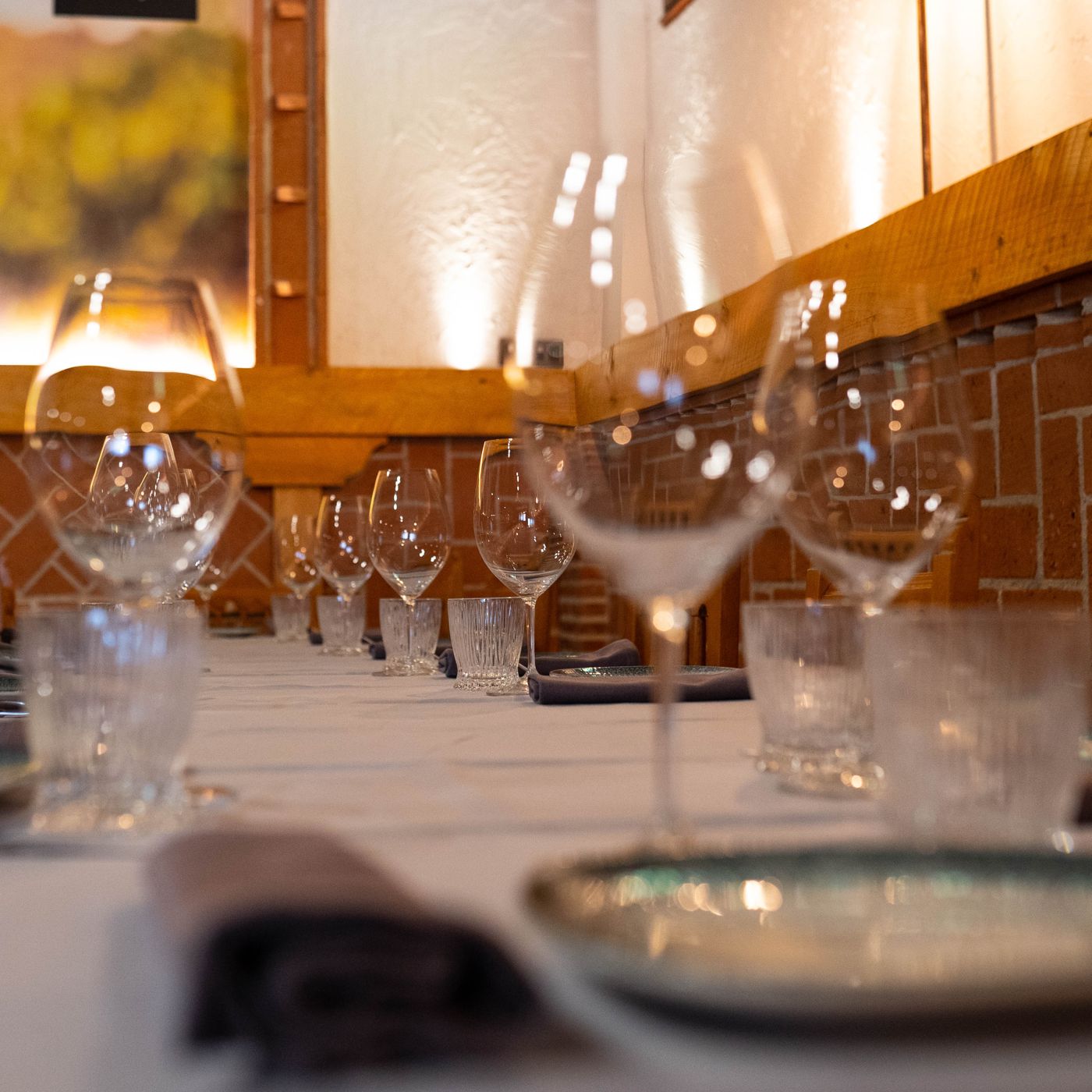 Mesa montada en el comedor de El Caño de la Vega